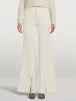 Slim Exaggerated Flare Trousers