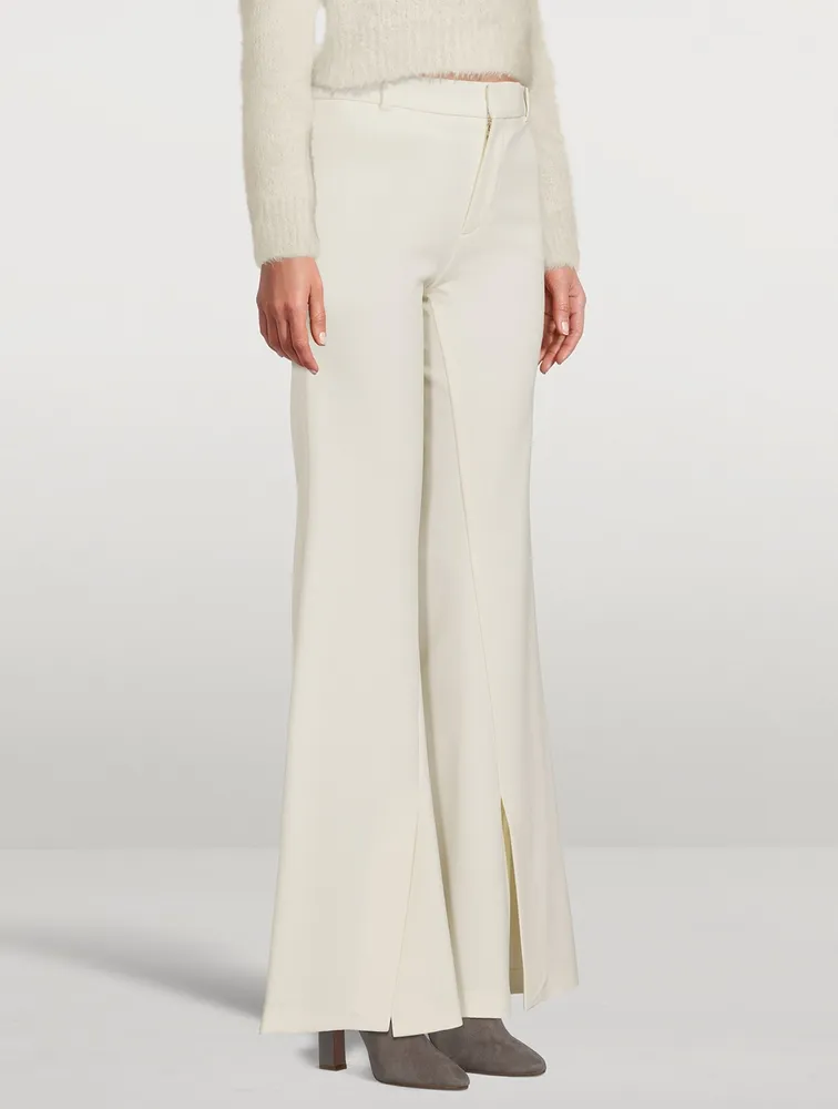 Slim Exaggerated Flare Trousers