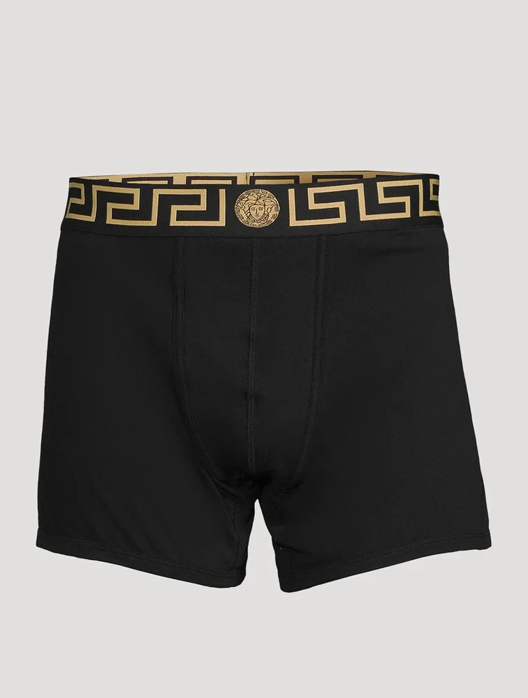 Pack Of Two Greca Border Boxer Briefs