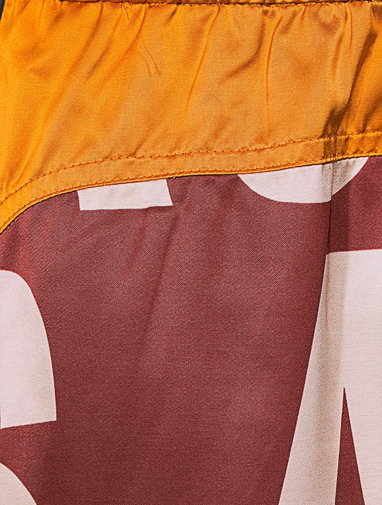Parcher Satin Printed Shorts