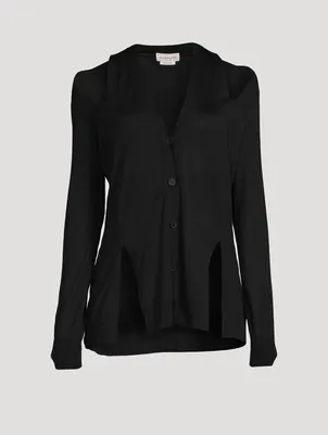 Cut-Out Cardigan
