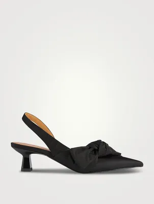 Soft Bow Slingback Pumps