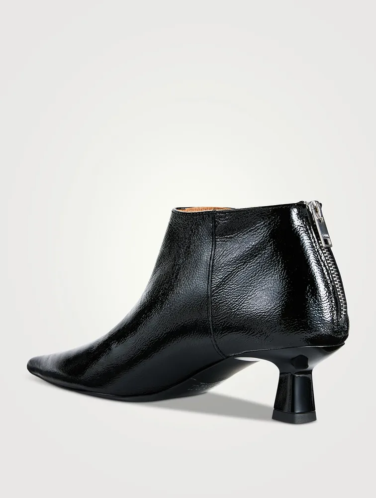 Patent Leather Ankle Boots