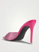 Bestie Embellished PVC And Patent Leather Mules