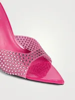 Bestie Embellished PVC And Patent Leather Mules