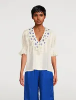 Rumi Cotton Embroidered Top