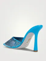 Ginger Crystal Satin Mules