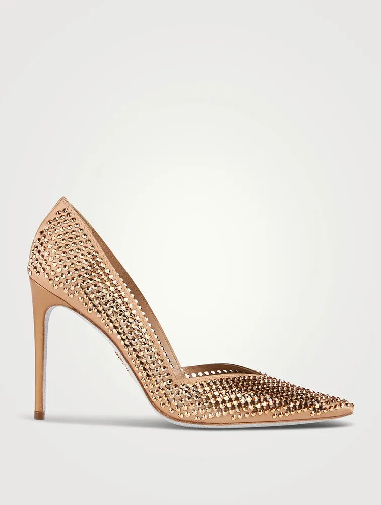 Ginger Crystal Satin Pumps