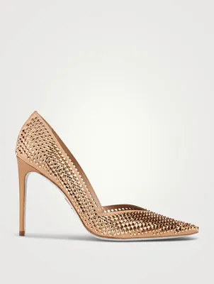 Ginger Crystal Satin Pumps