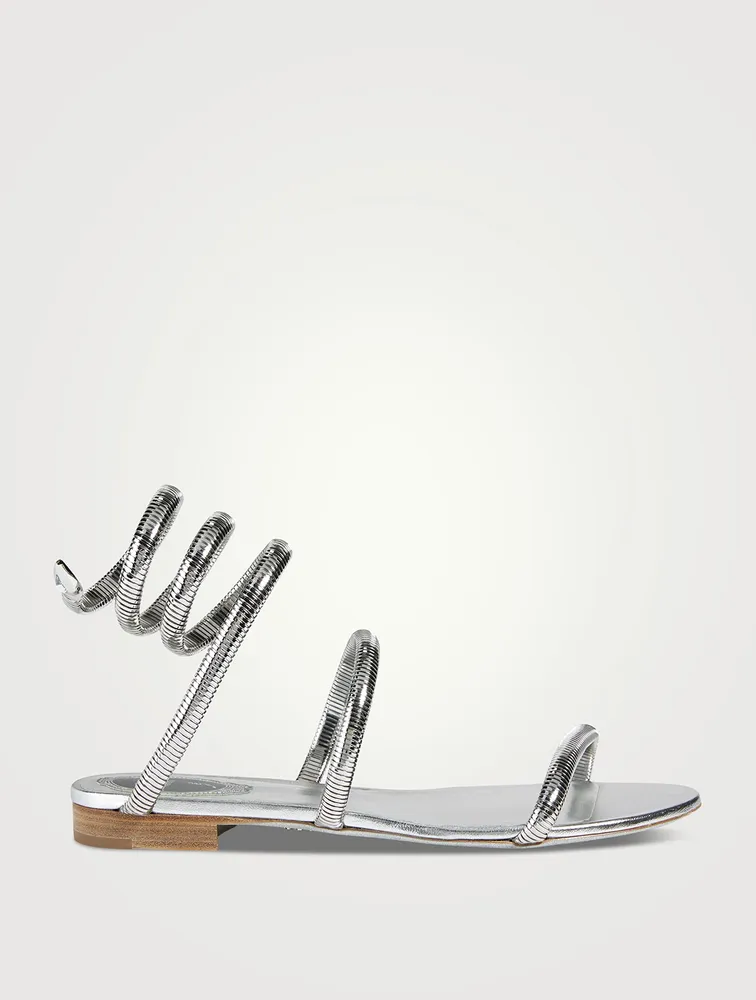 Juniper Metallic Leather And Metal Sandals