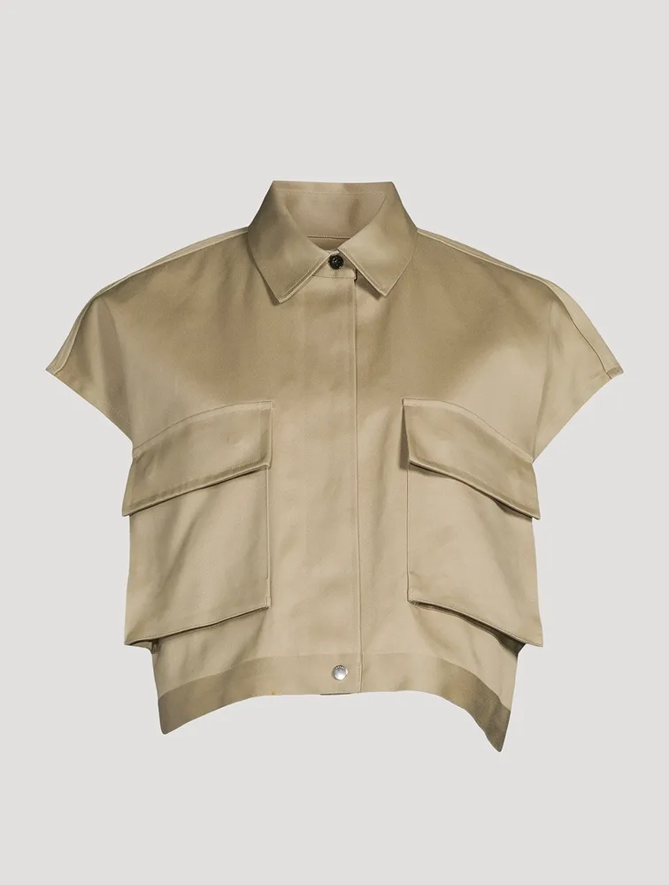 Cap-Sleeve Cargo Shirt