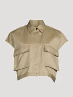 Cap-Sleeve Cargo Shirt