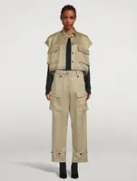 Cap-Sleeve Cargo Shirt