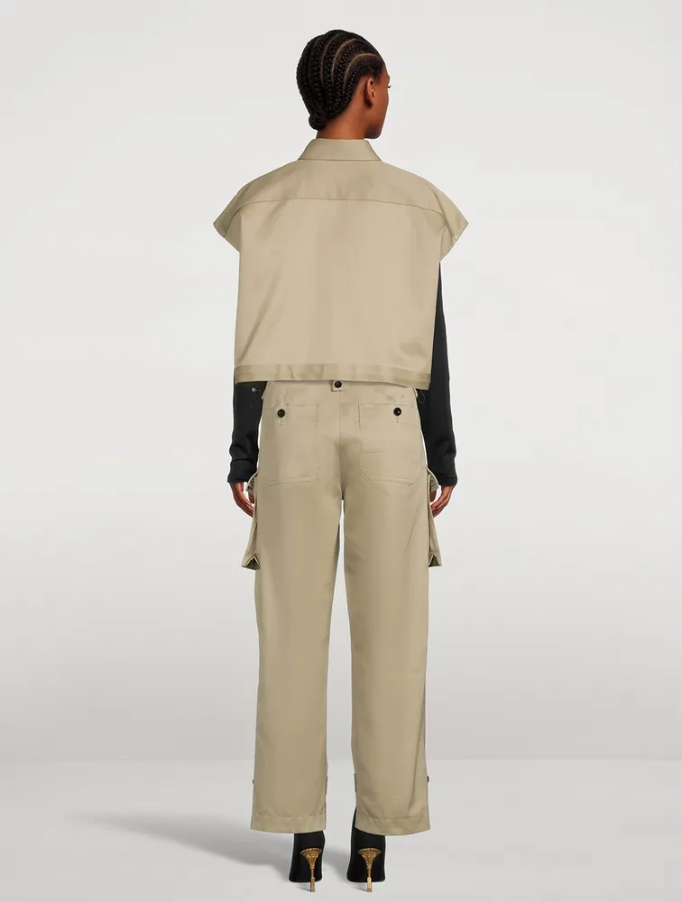 Cap-Sleeve Cargo Shirt