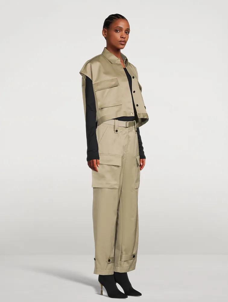Cap-Sleeve Cargo Shirt