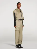 Cap-Sleeve Cargo Shirt
