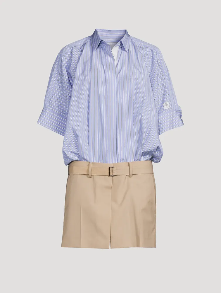 Sacai x Thomas Mason Poplin Dress Stripe Print