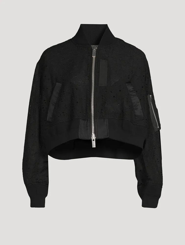 Logo-Embroidered Bomber Jacket