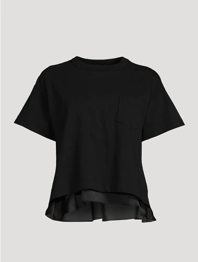 Silk Trim Jersey T-Shirt