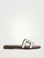 Leather Slide Sandals