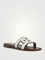 Leather Slide Sandals