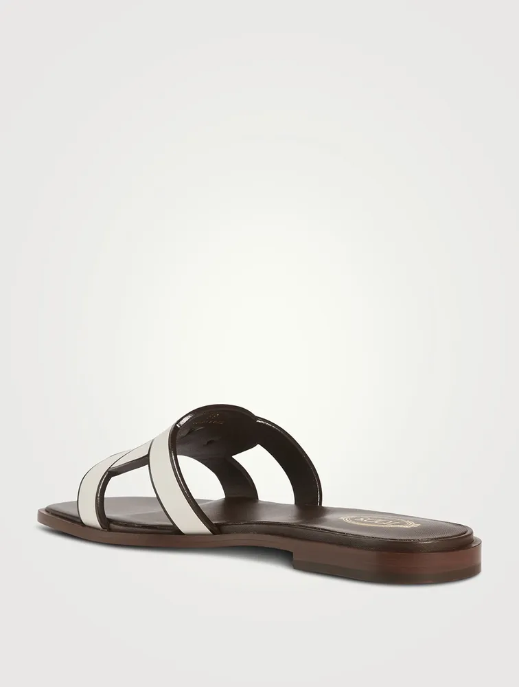 Leather Slide Sandals