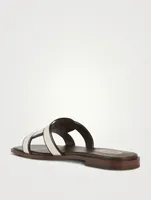 Leather Slide Sandals