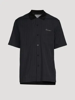 Short-Sleeve Shirt Striped Print