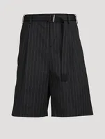 Cotton Shorts Chalk Striped Print