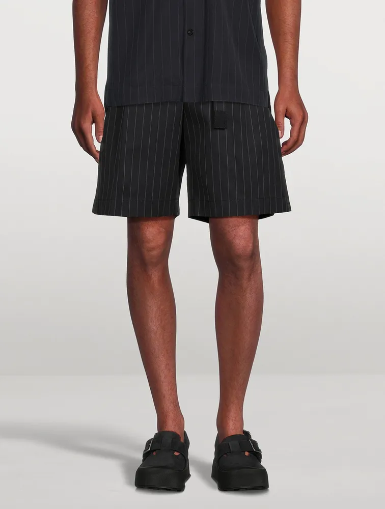 Cotton Shorts Chalk Striped Print