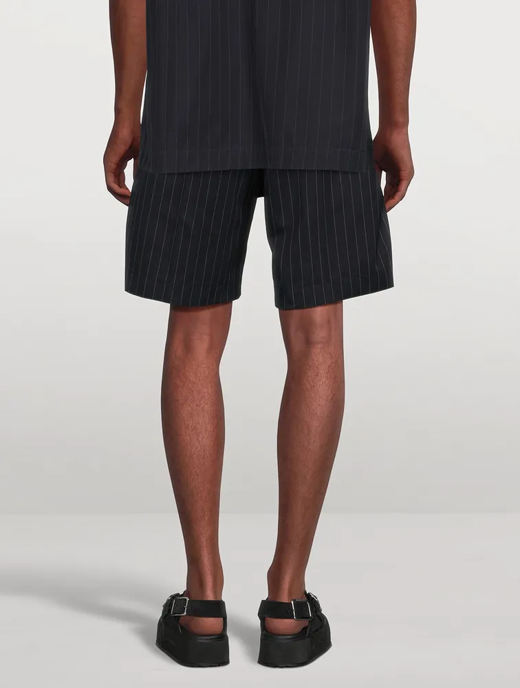 Cotton Shorts Chalk Striped Print
