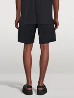 Cotton Shorts Chalk Striped Print