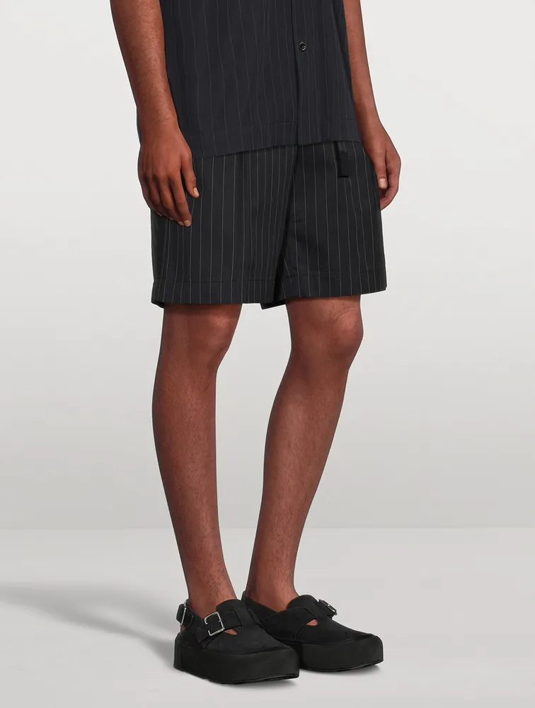 Cotton Shorts Chalk Striped Print