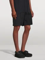 Cotton Shorts Chalk Striped Print