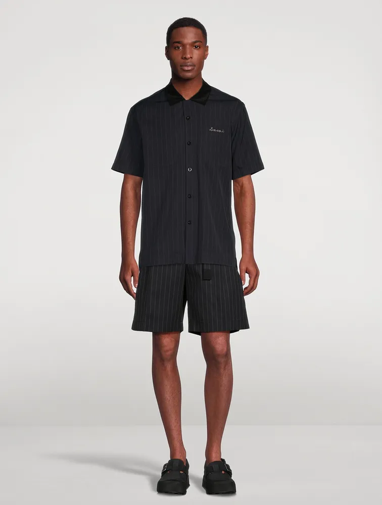 Cotton Shorts Chalk Striped Print
