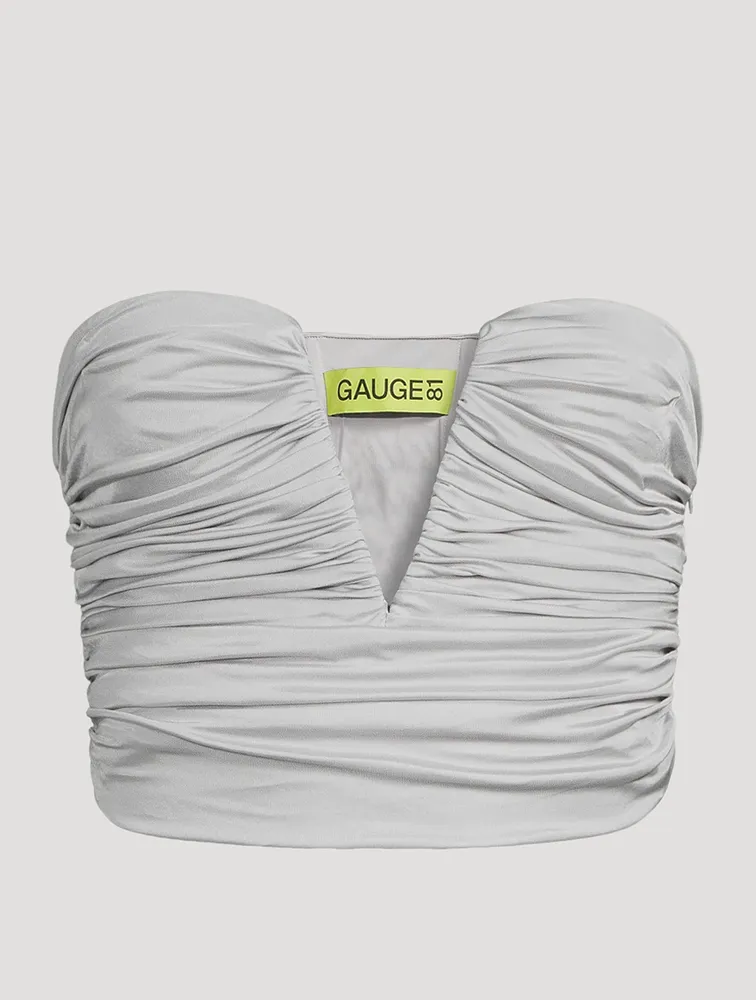 Sesis Ruched Strapless Top