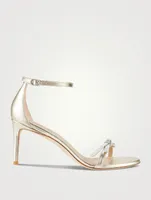 Nudist Bow Metallic Leather Sandals
