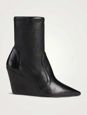 Stuart 85 Leather Wedge Sock Boots