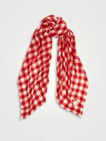 Jacquard Check Cashmere Scarf