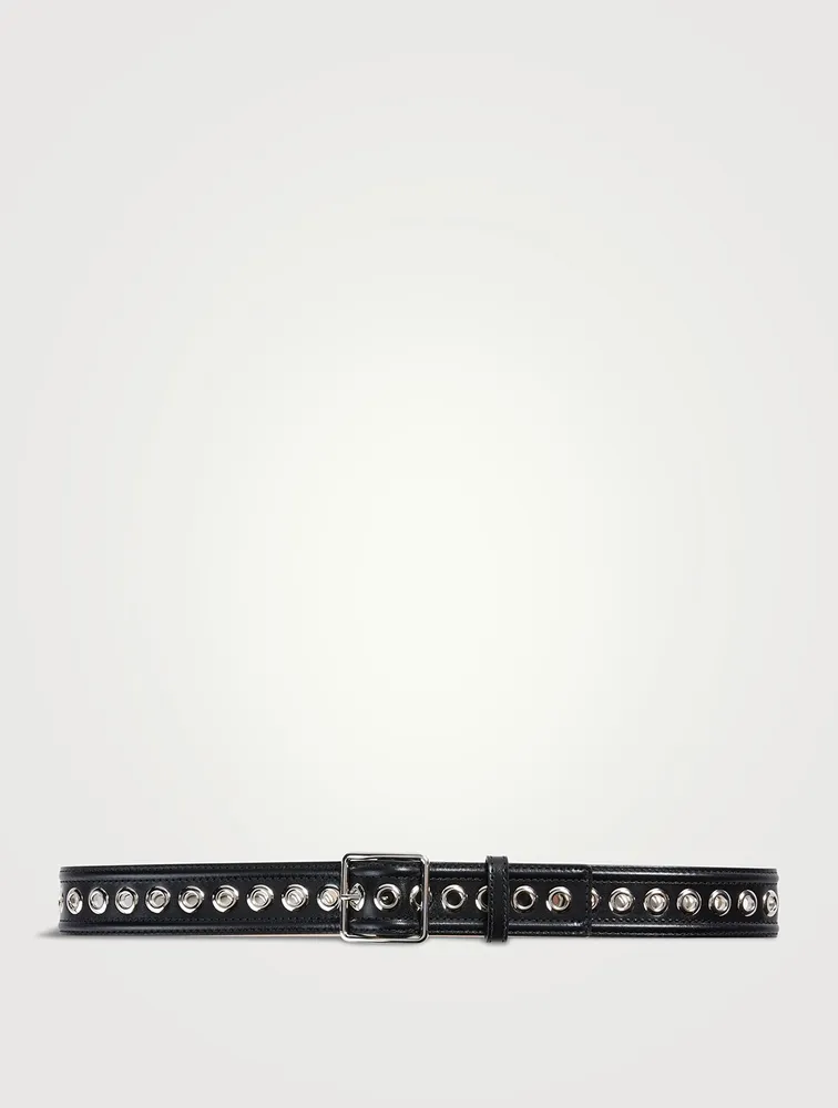 Eyelet Leather Belt