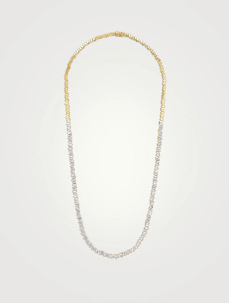 18K Gold Classic Diamond Mini Tennis Necklace