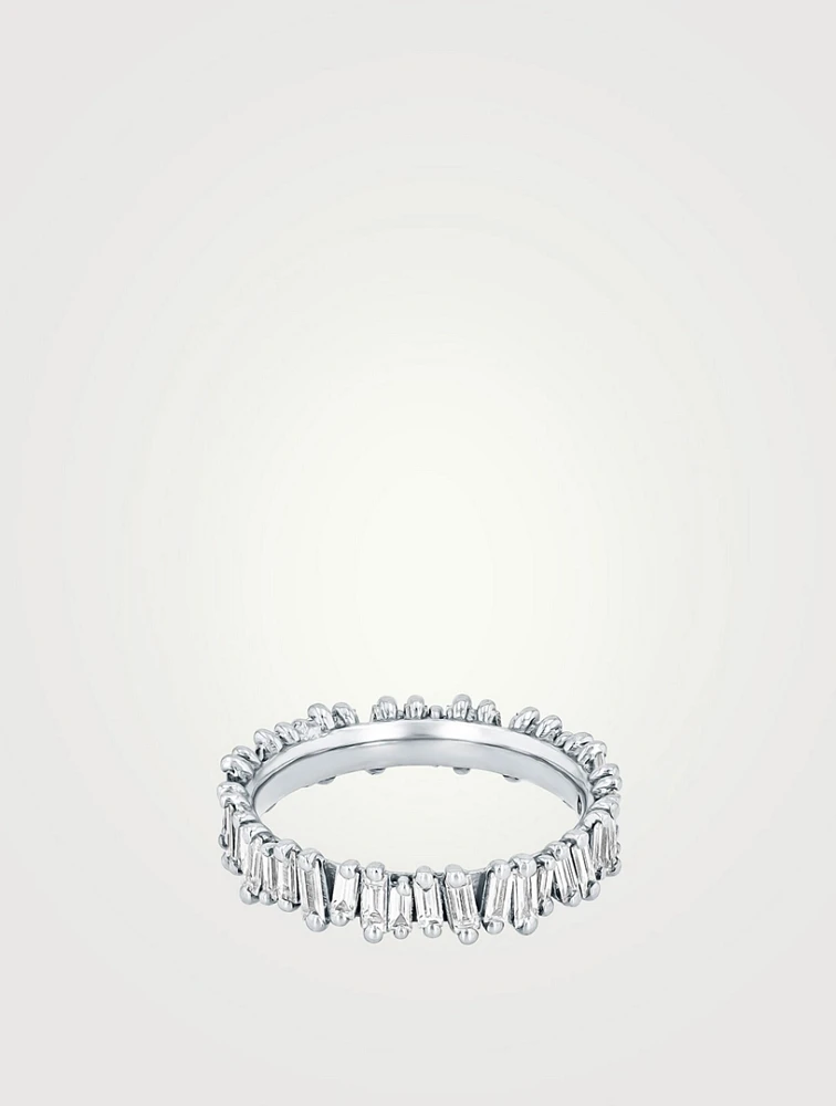 18K White Gold Classic Diamond Eternity Band