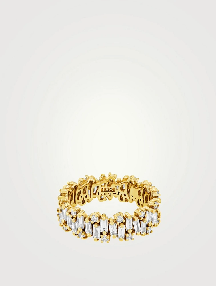 18K Gold Shimmer Alaia Diamond Eternity Band