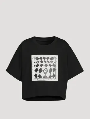 Cotton Logo Cropped T-Shirt