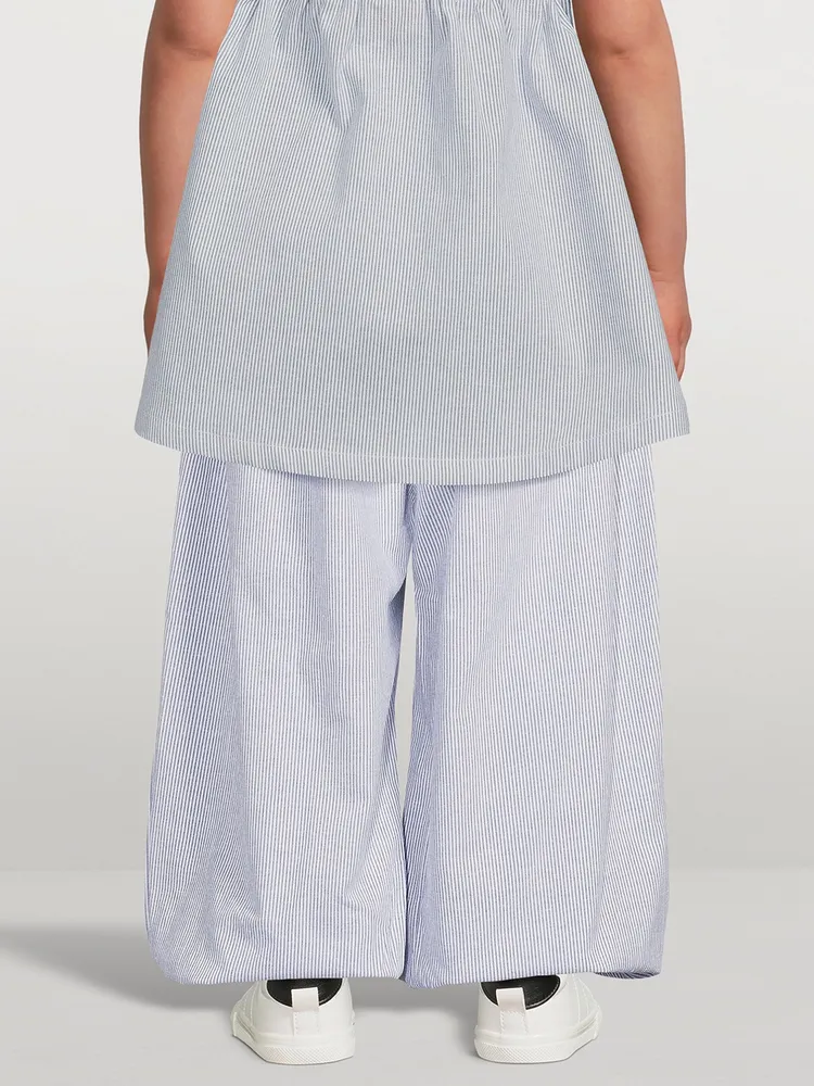 Citron Cotton Pants Striped Print