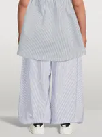 Citron Cotton Pants Striped Print