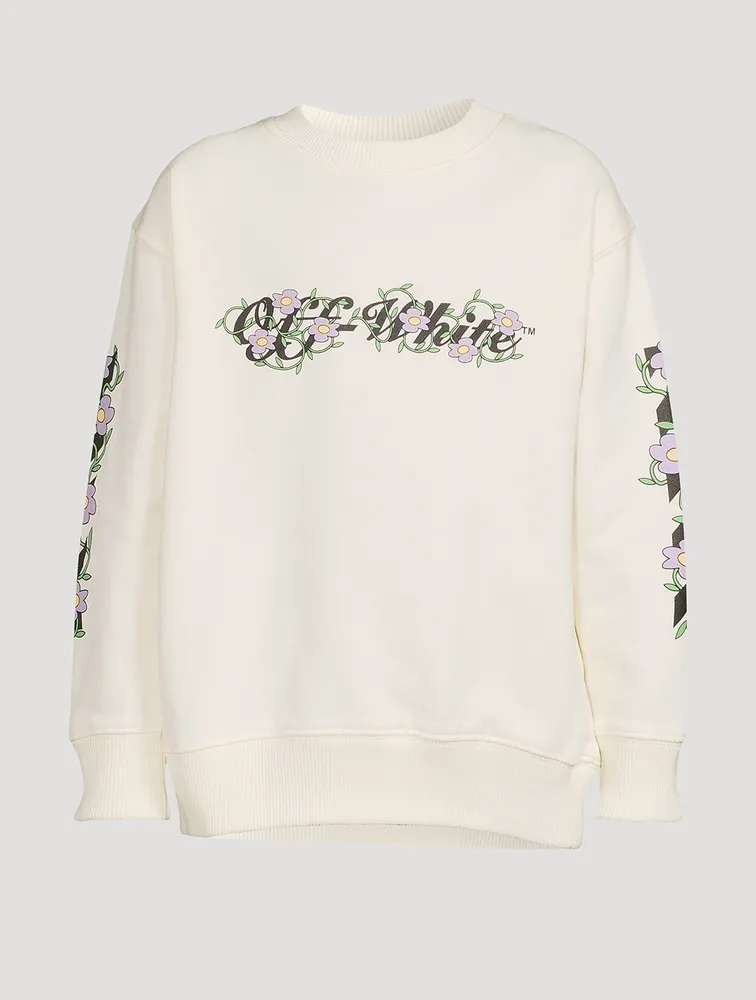 Off Flowers Cotton Sweatshirt