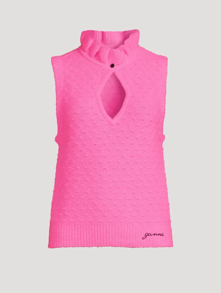 Sleeveless Keyhole Sweater