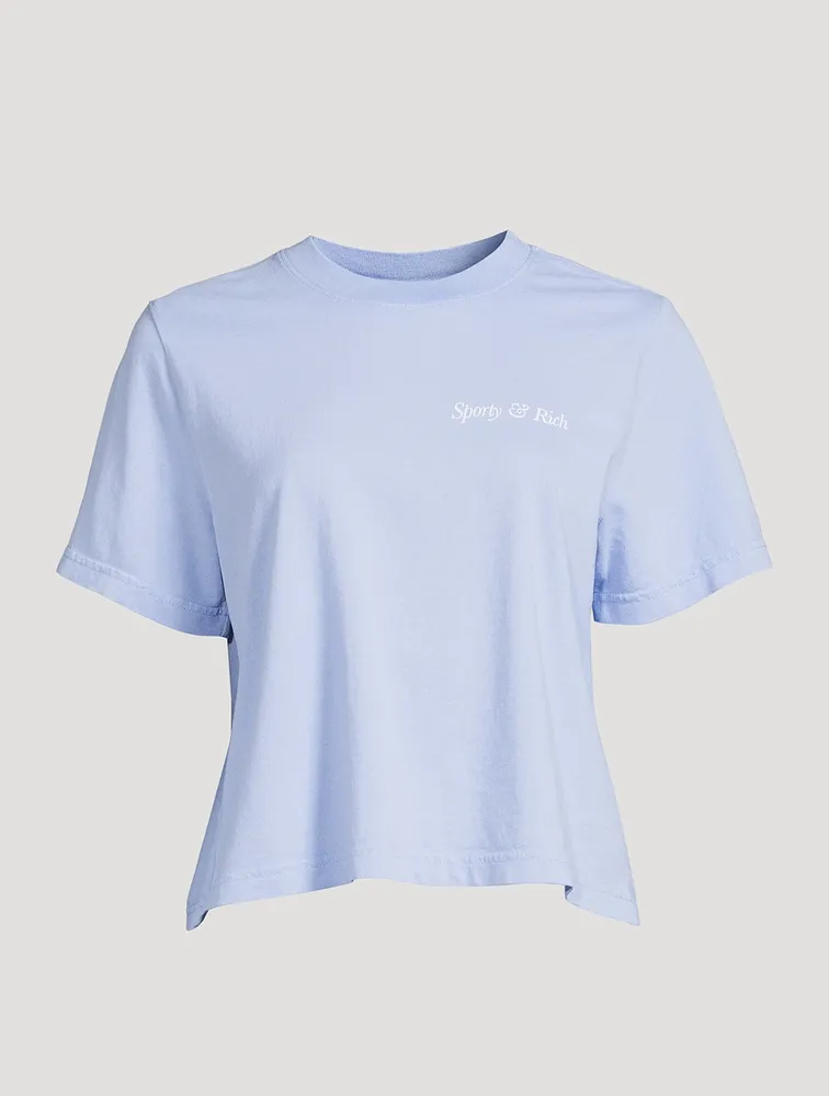 Italic Logo Cropped T-Shirt
