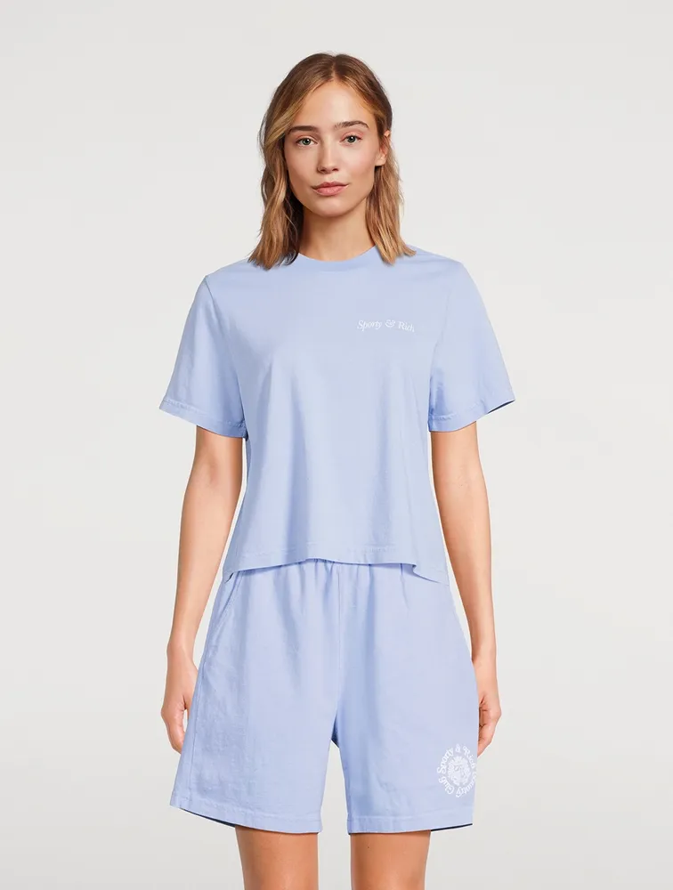 Italic Logo Cropped T-Shirt